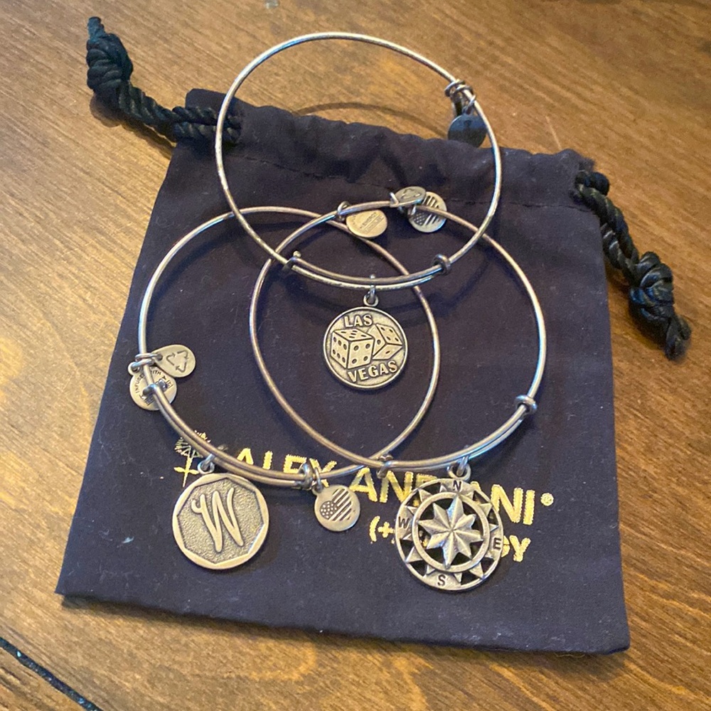 ALEX AND ANI Silver Bracelets- Set of 3-